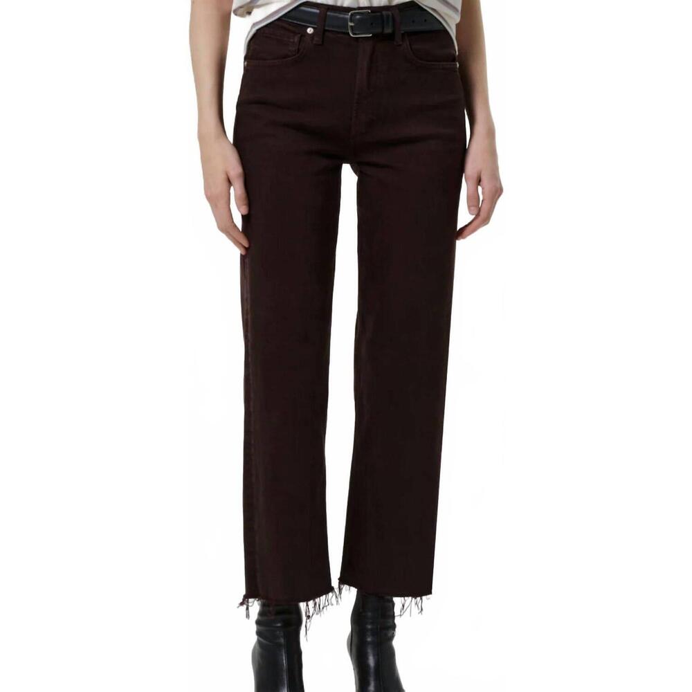 NEW CITIZENS OF HUMANITY palma straight raw hem jeans in carob